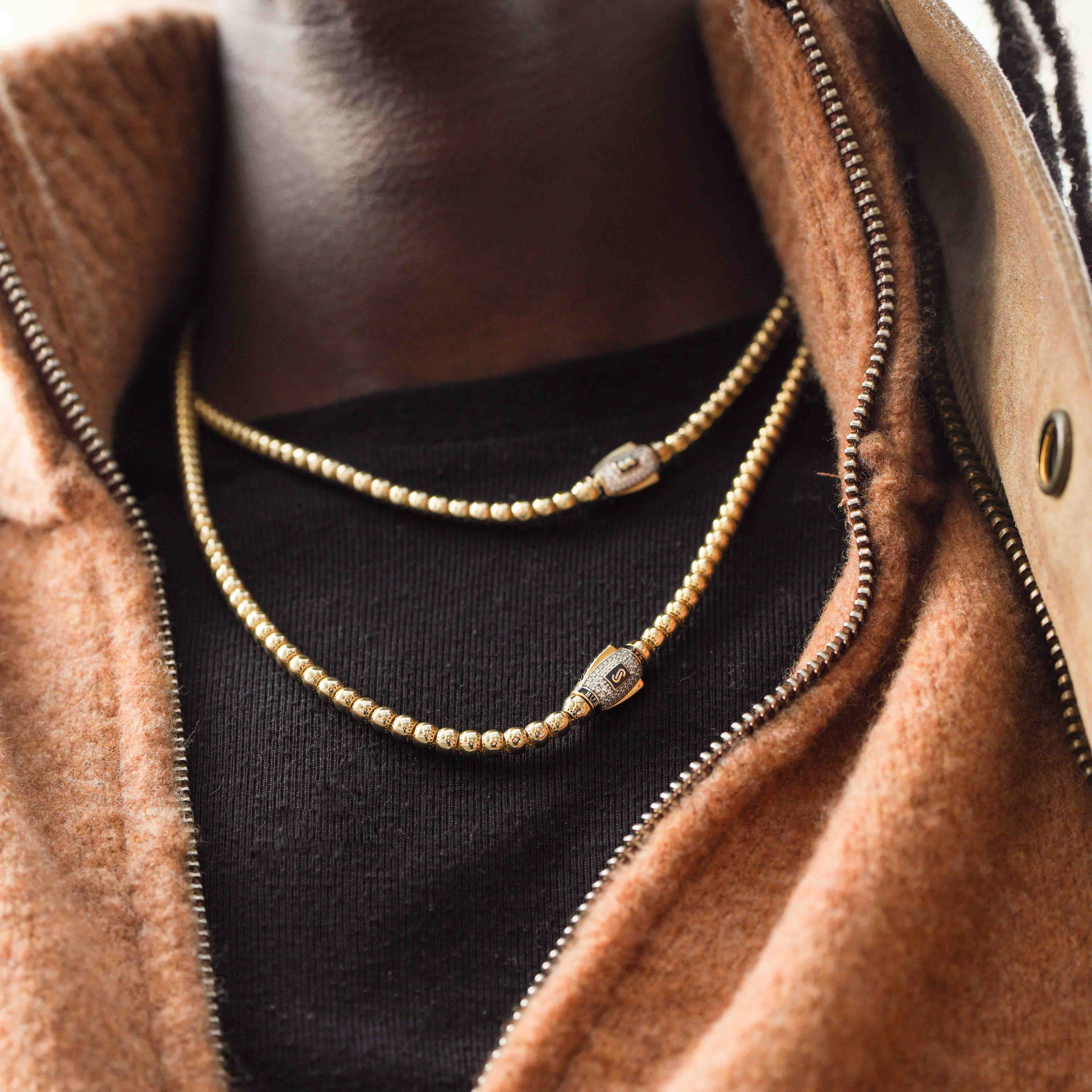 Men's Necklace - Monaco Chain BUB Pavé Lock