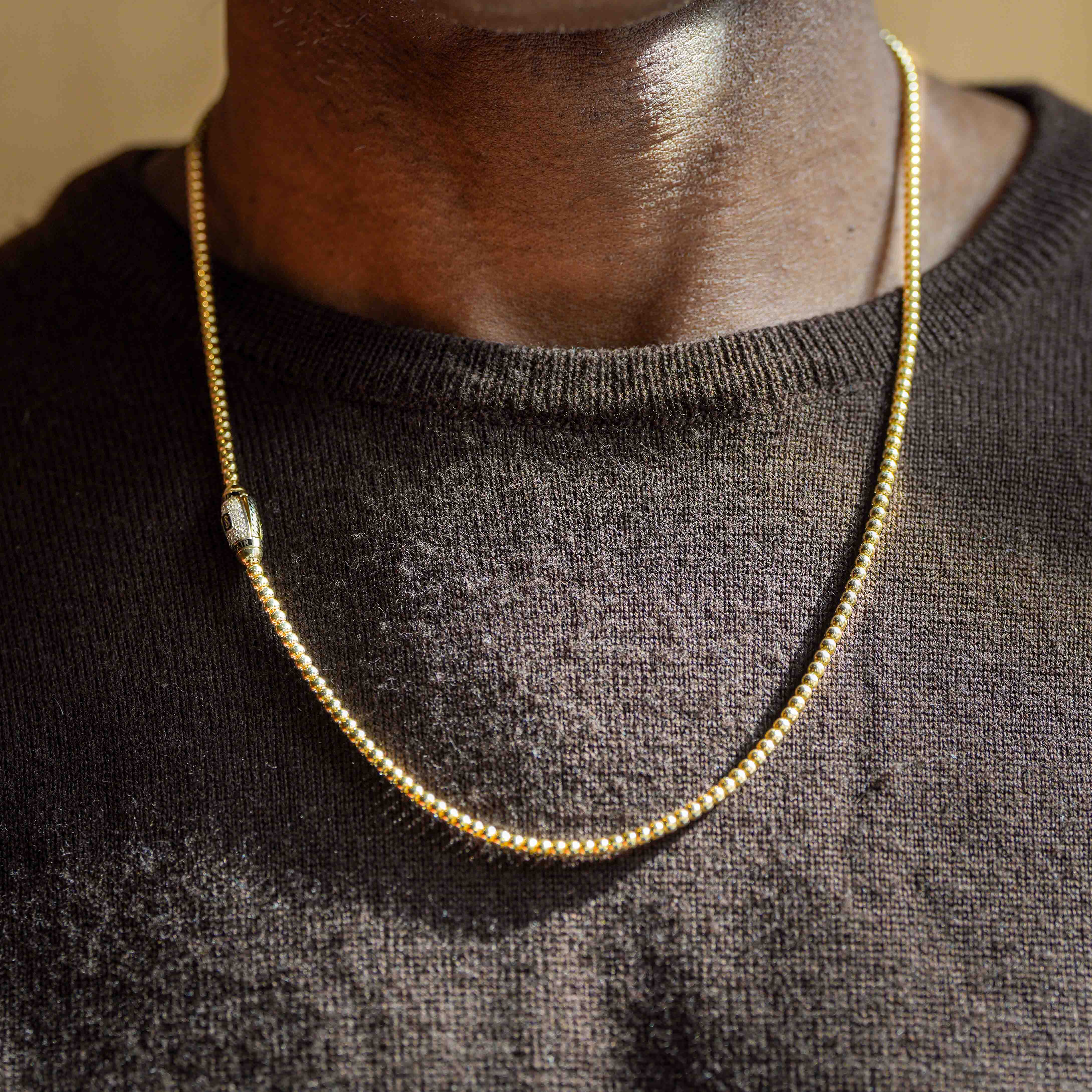 Men's Necklace - Monaco Chain BUB Pavé Lock