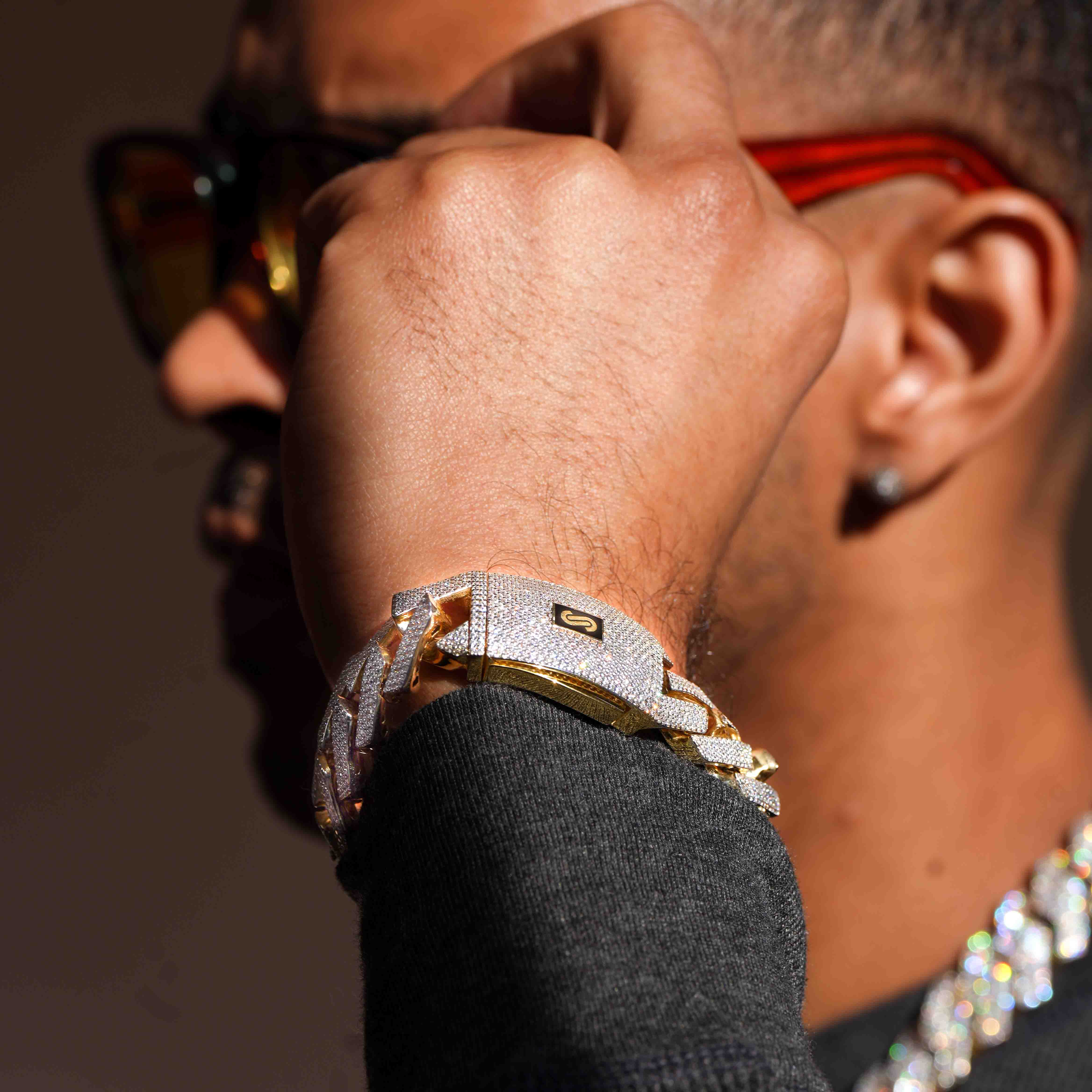 Men's Bracelet - Monaco Chain EDGE Full Pavé