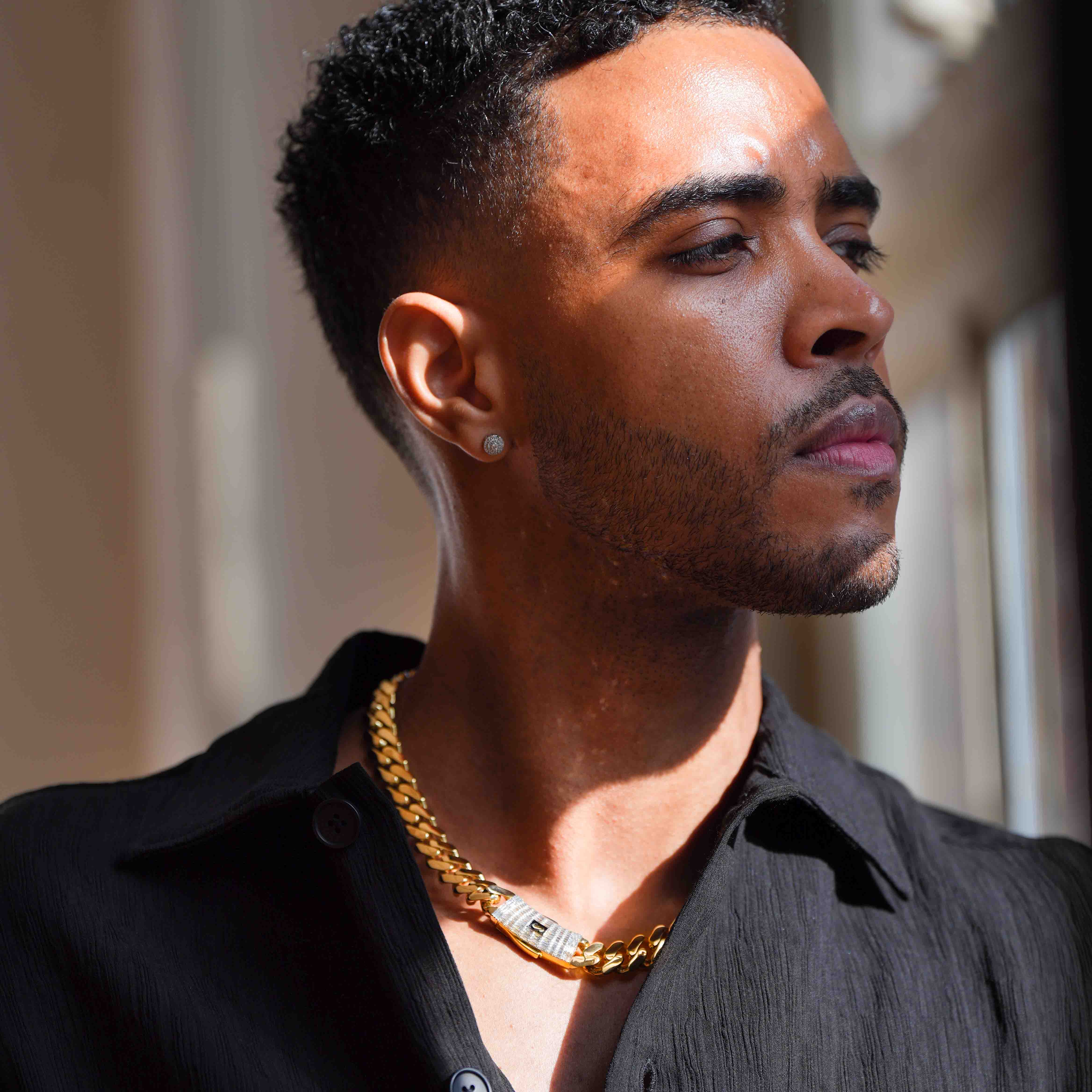 Men's Necklace - Monaco Chain CLASSIC Baguette Lock