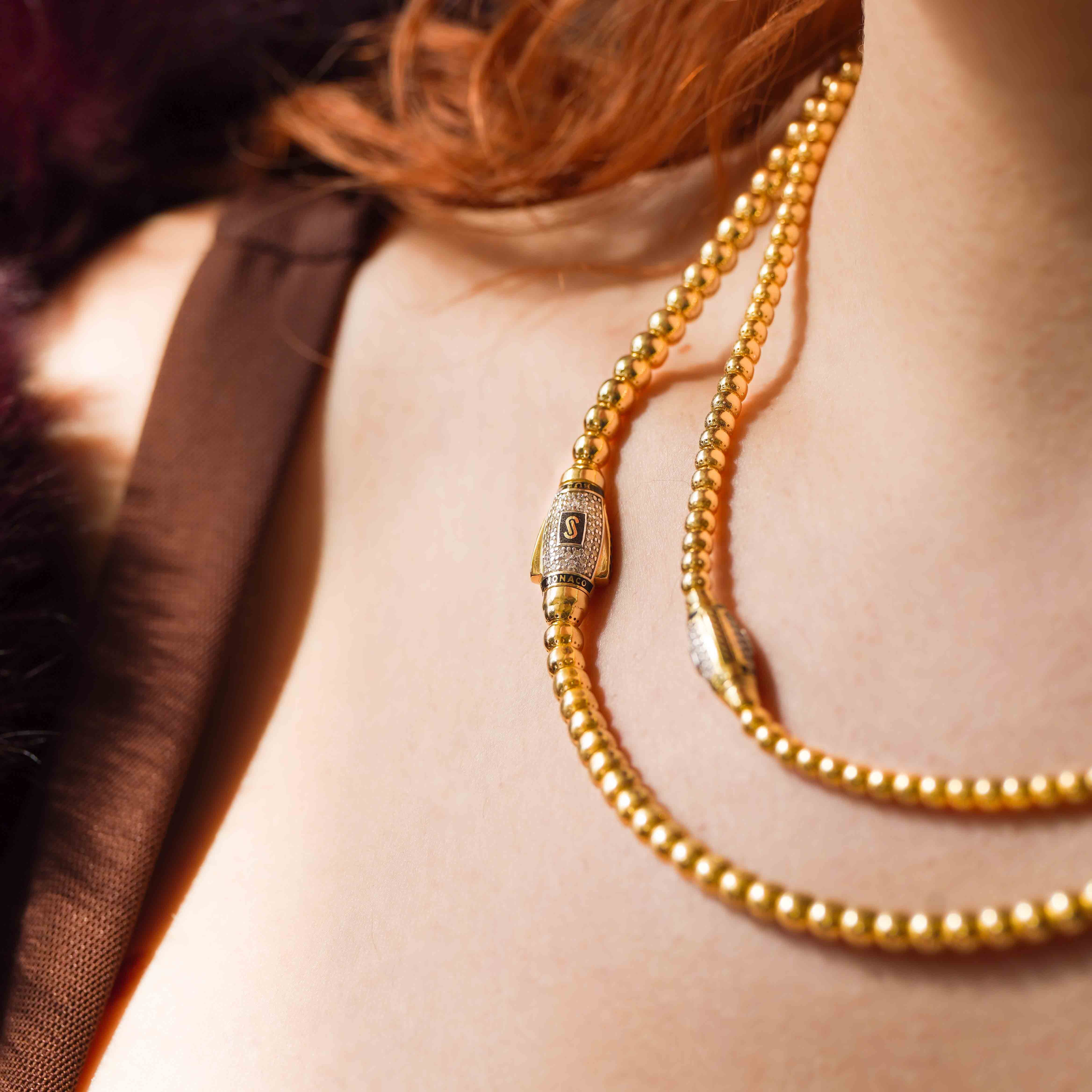 Women's Necklace - Monaco Chain BUB Pavé Lock