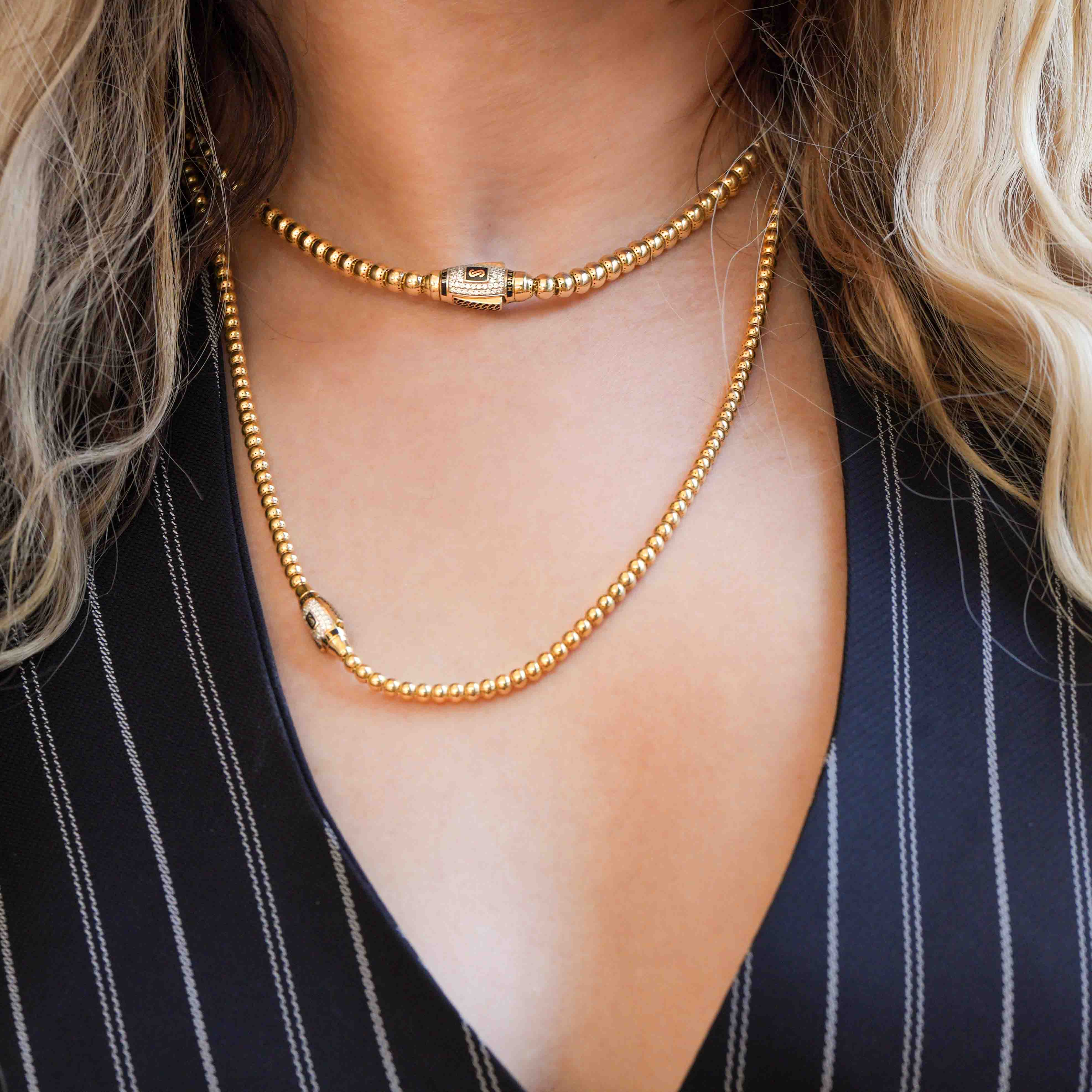 Women's Necklace - Monaco Chain BUB Pavé Lock