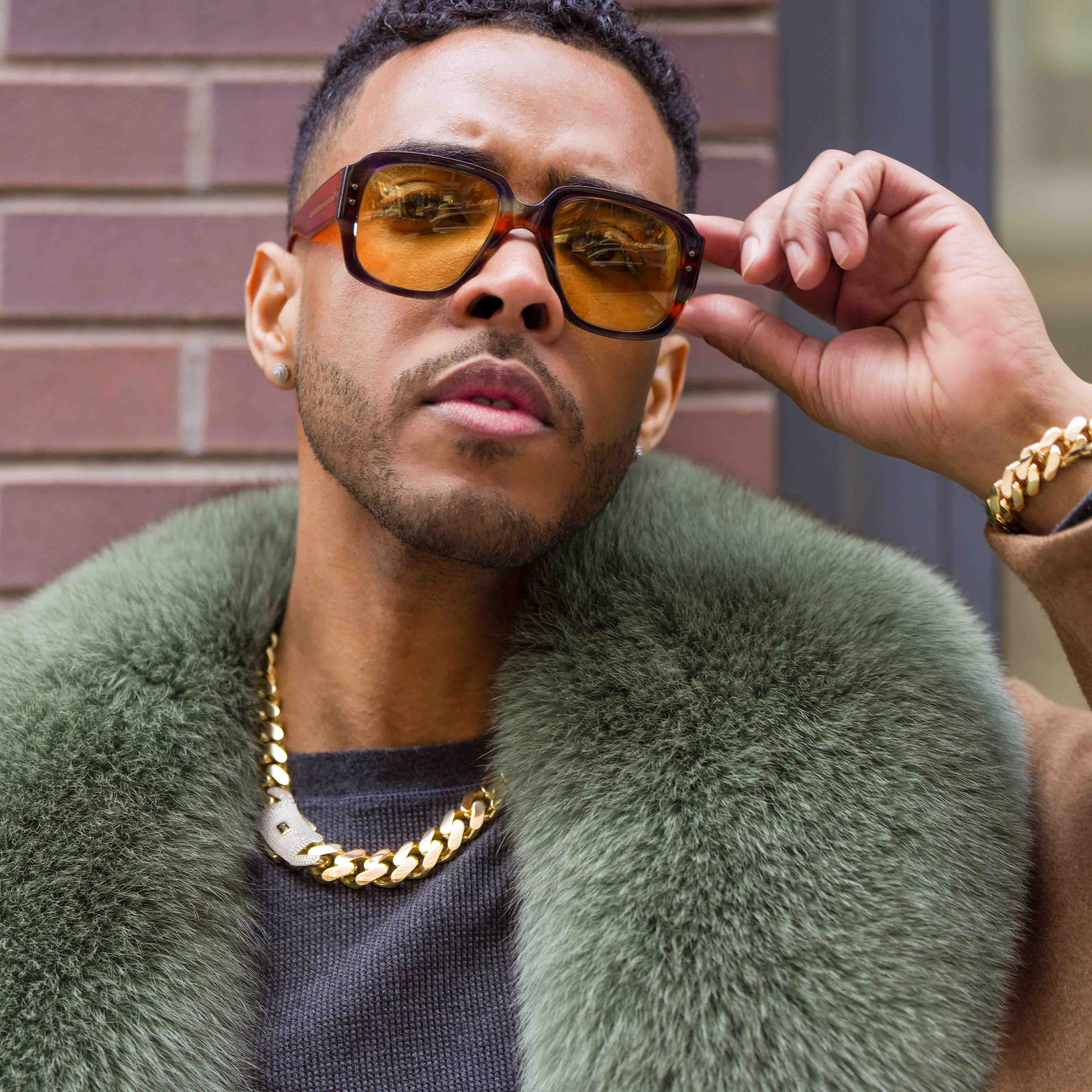 Men's Necklace - Monaco Chain CLASSIC Pavé Lock