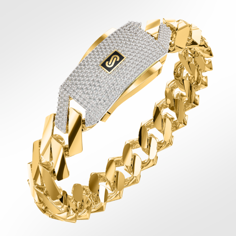 Women's Bracelet - Monaco Chain EDGE Pavé Lock