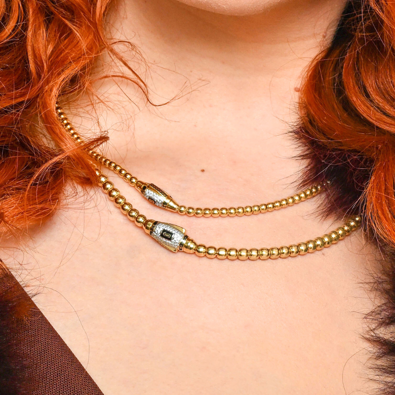 Women's Necklace - Monaco Chain BUB Pavé Lock