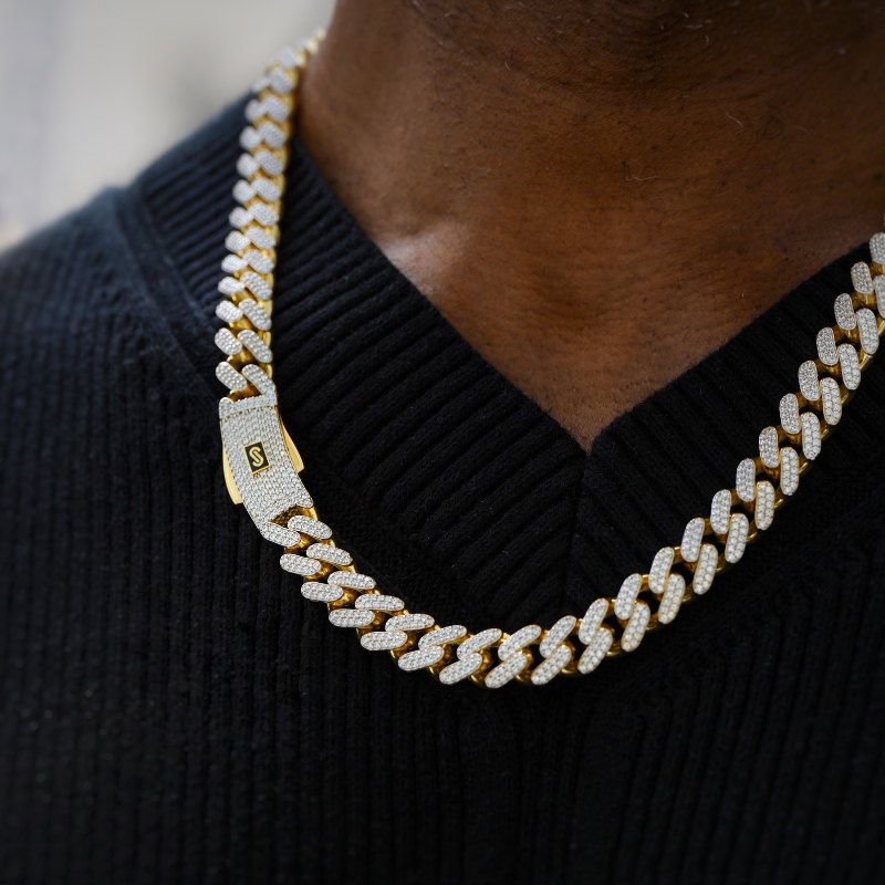 Men's Necklace - Monaco Chain CLASSIC Full Pavé