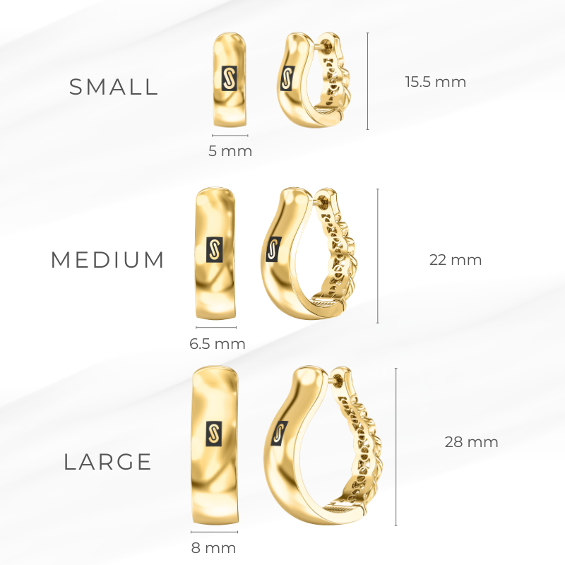 Women's Earrings - Monaco Chain HOOP Plain