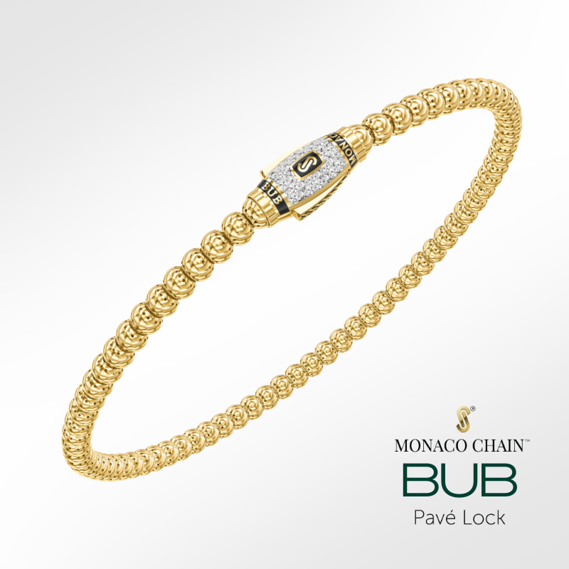 Men's Bracelet - Monaco Chain BUB Pavé Lock