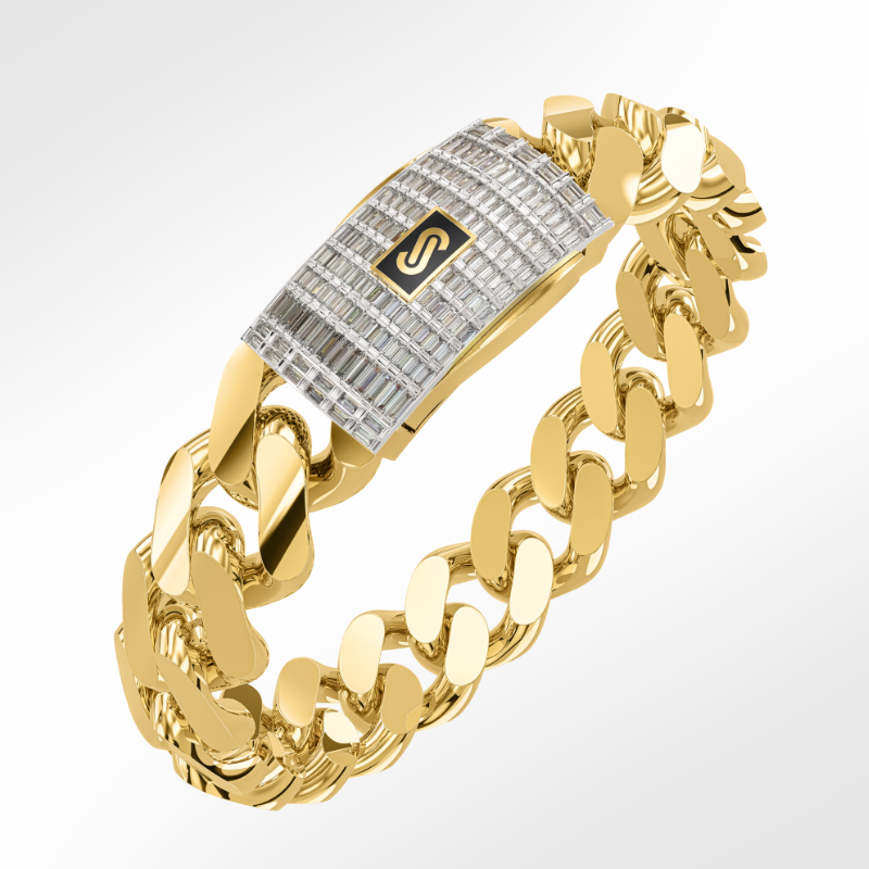 Men's Bracelet - Monaco Chain CLASSIC Baguette Lock