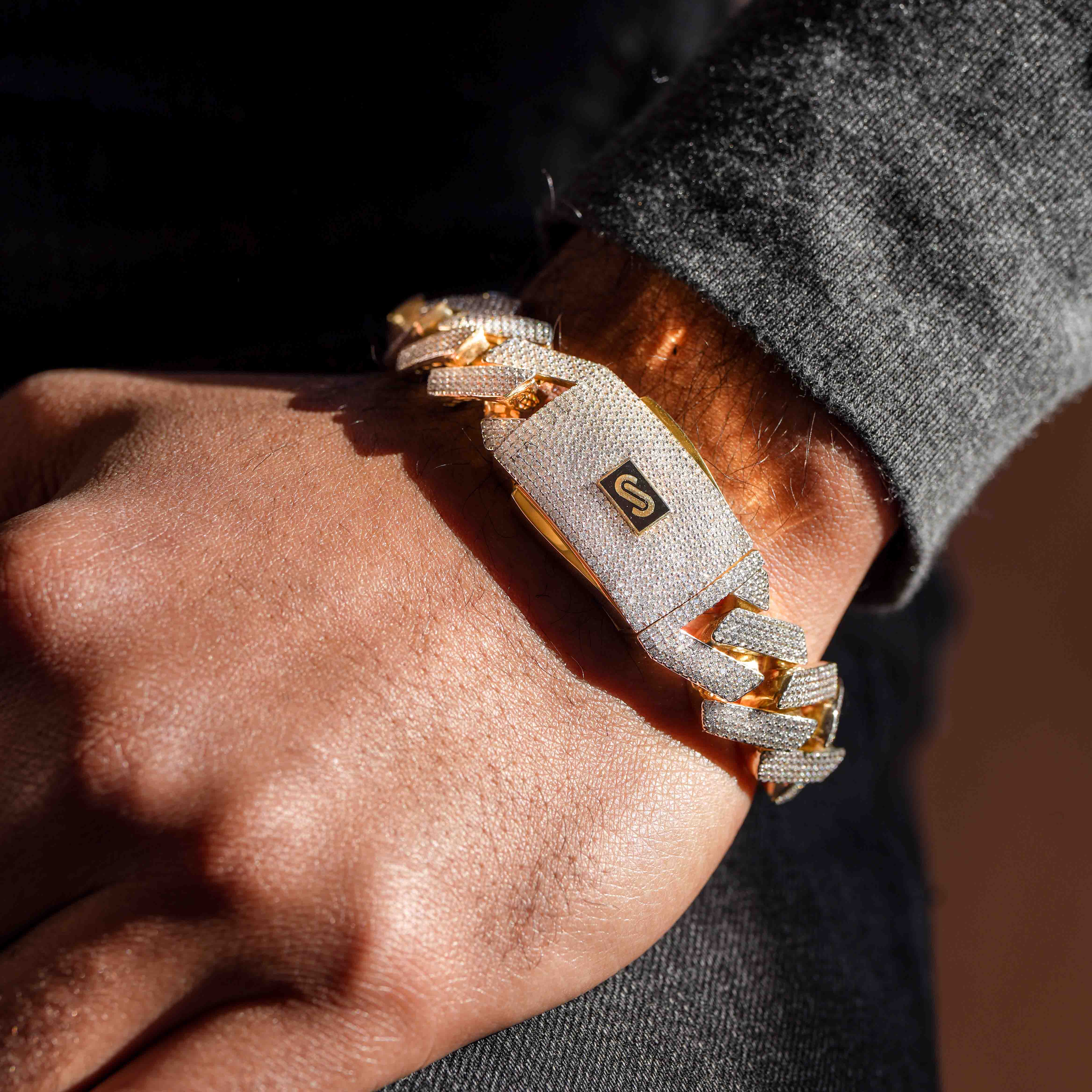 Men's Bracelet - Monaco Chain EDGE Full Pavé