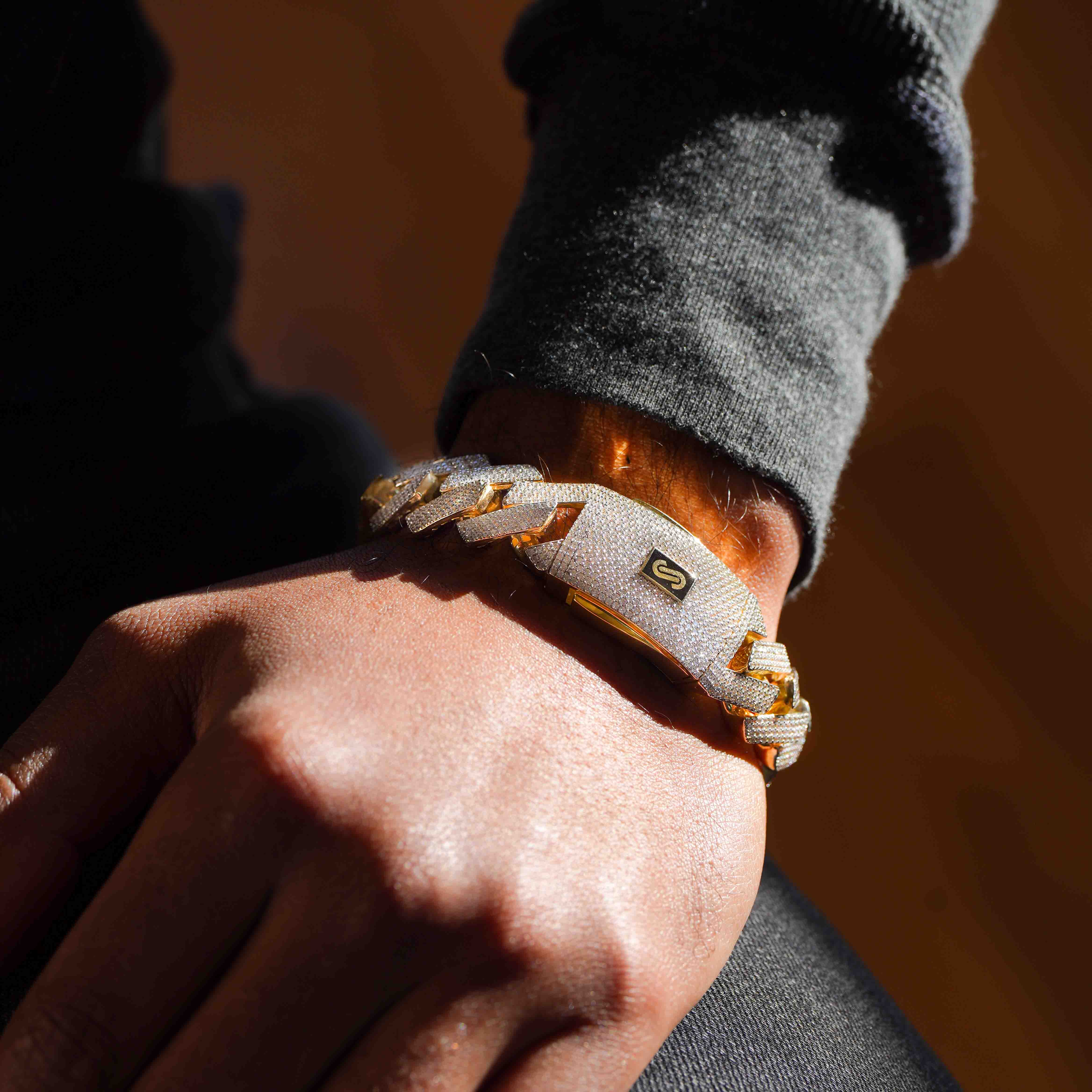 Men's Bracelet - Monaco Chain EDGE Full Pavé