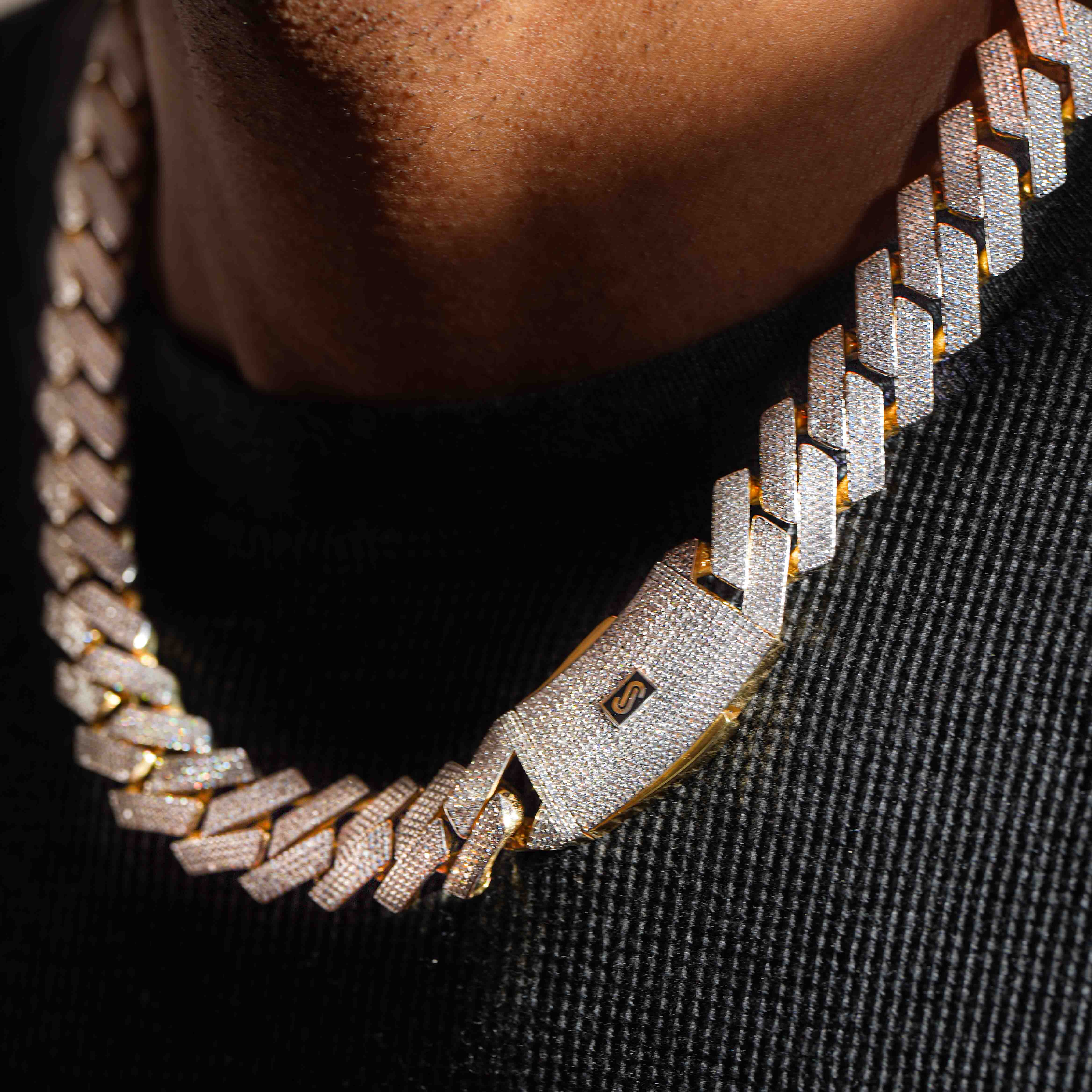 Men's Necklace - Monaco Chain EDGE Full Pavé