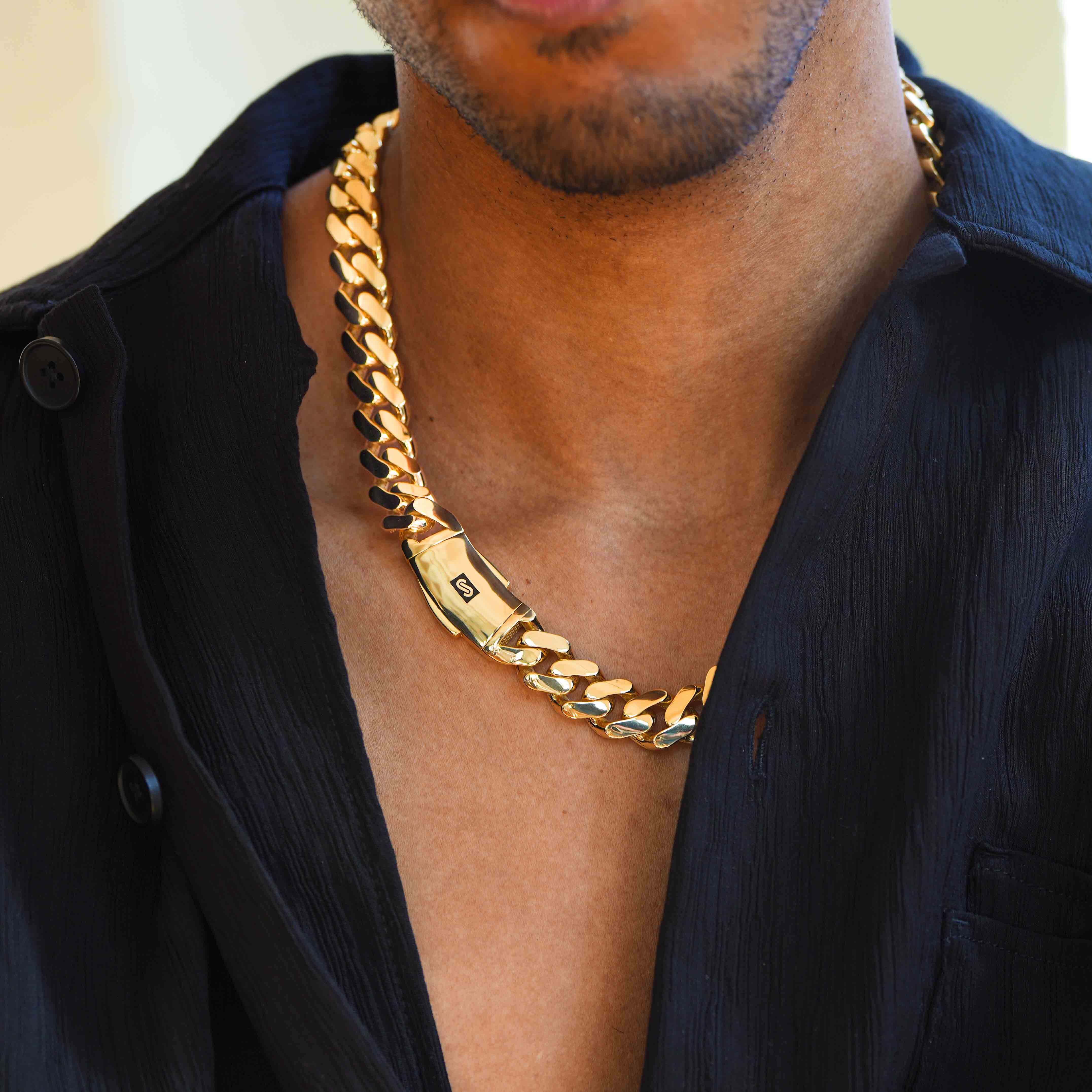 Men's Necklace - Monaco Chain CLASSIC Plain