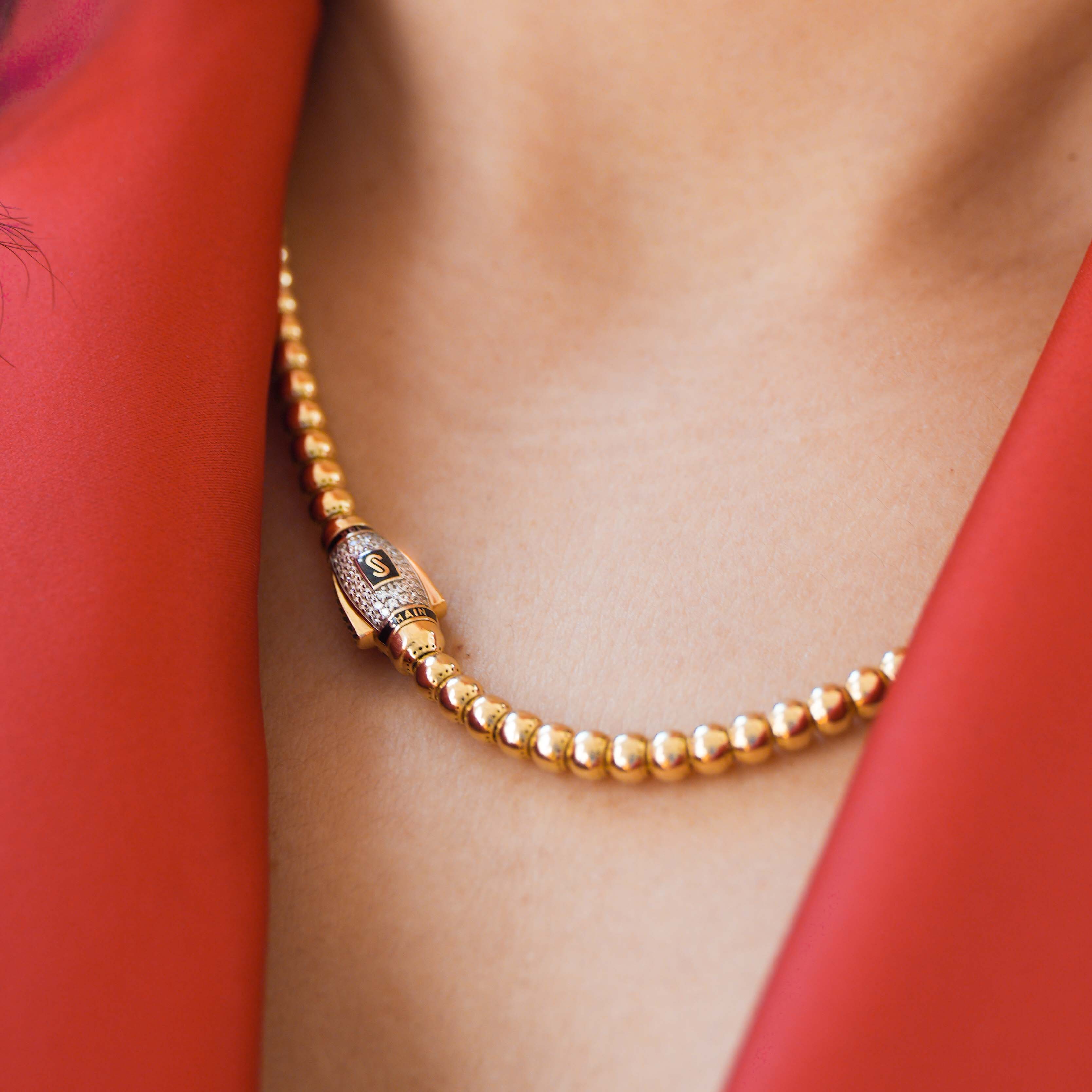 Women's Necklace - Monaco Chain BUB Pavé Lock