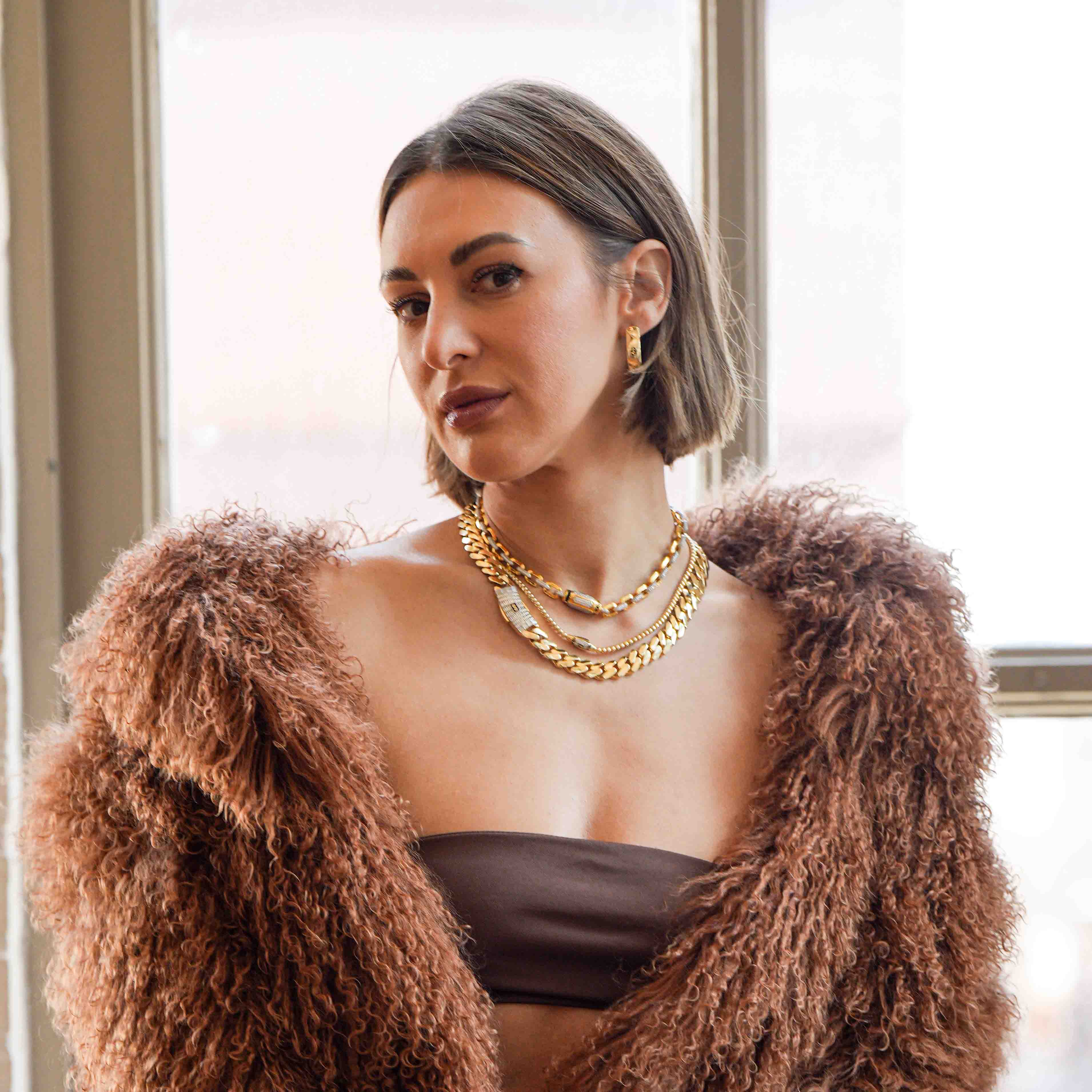 Women's Necklace/Choker - Monaco Chain CLASSIC Baguette Lock