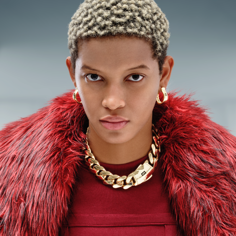 Women's Earrings - Monaco Chain HOOP Plain