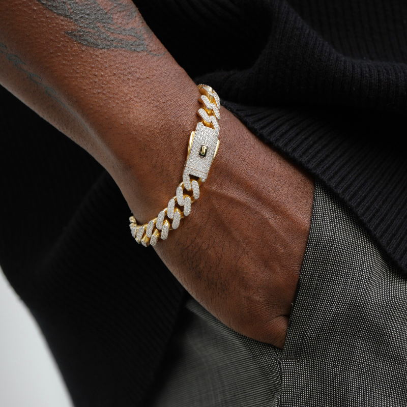 Men's Bracelet - Monaco Chain CLASSIC Full Pavé