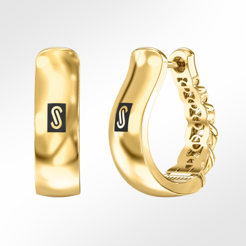 Women's Earrings - Monaco Chain HOOP Plain